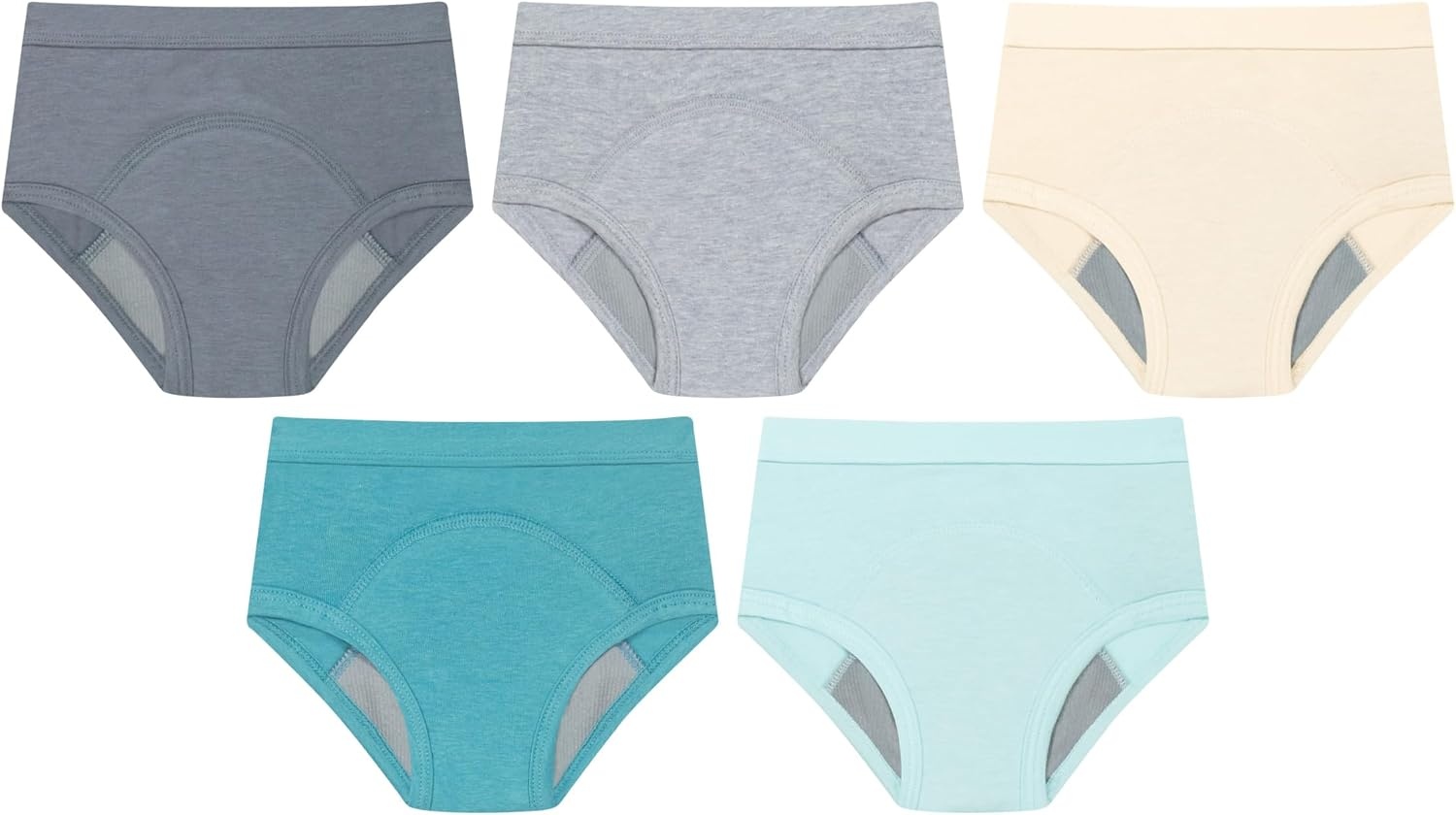 image:imageHanes Boys Potty Training Underwear Light Leaks Toddler Cotton Briefs and Boxer Briefs MultipackBlueGray 5 Pack
