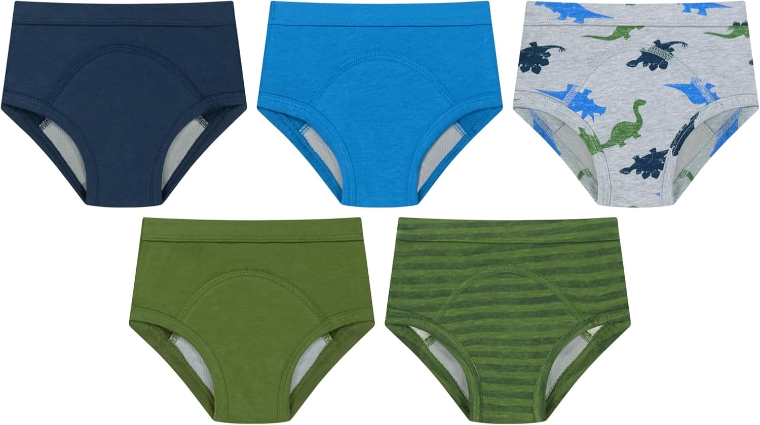 image:imageHanes Boys Potty Training Underwear Light Leaks Toddler Cotton Briefs and Boxer Briefs MultipackGreenDinos 5 Pack