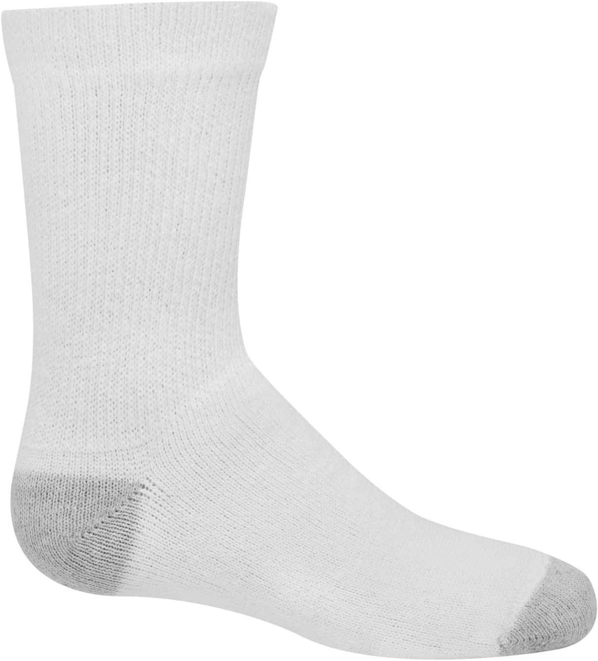 image:imageHanes Kids Uniform Crew Socks Pack 10pack Moisturewicking Cushioned Stretch Kids Socks for SchoolWhiteGrey