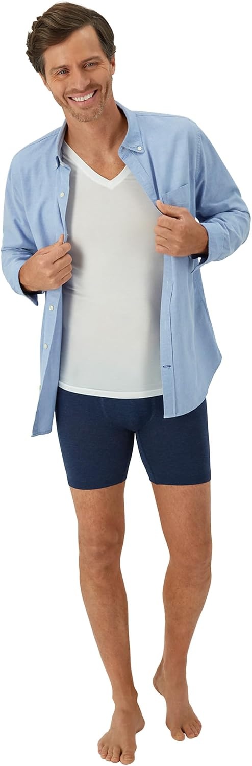 image:imageHanes Mens Perfect Flex VNeck Tee Stay Tucked Undershirt Slim Fit Tight on Arms TShirt White amp BlackWhite