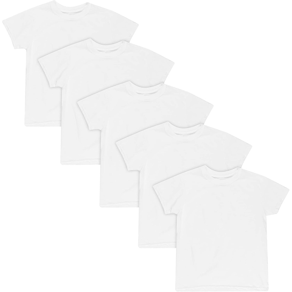 image:imageHanes Boys Undershirt EcoSmart White TShirts for Boys Short Sleeve Shirts 5 or 10 PackWhite 5 Pack