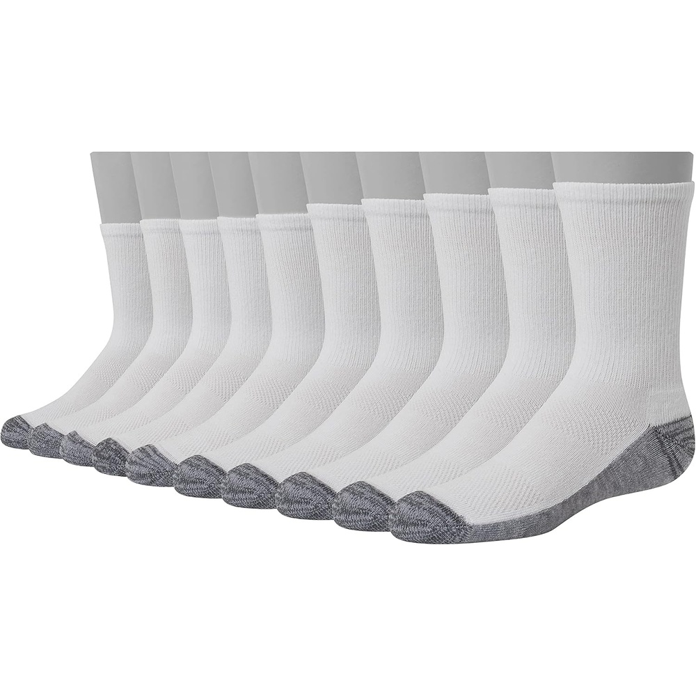 image:imageHanes Ultimate Boys Crew Performance Sport Socks 10Pair PacksWhite
