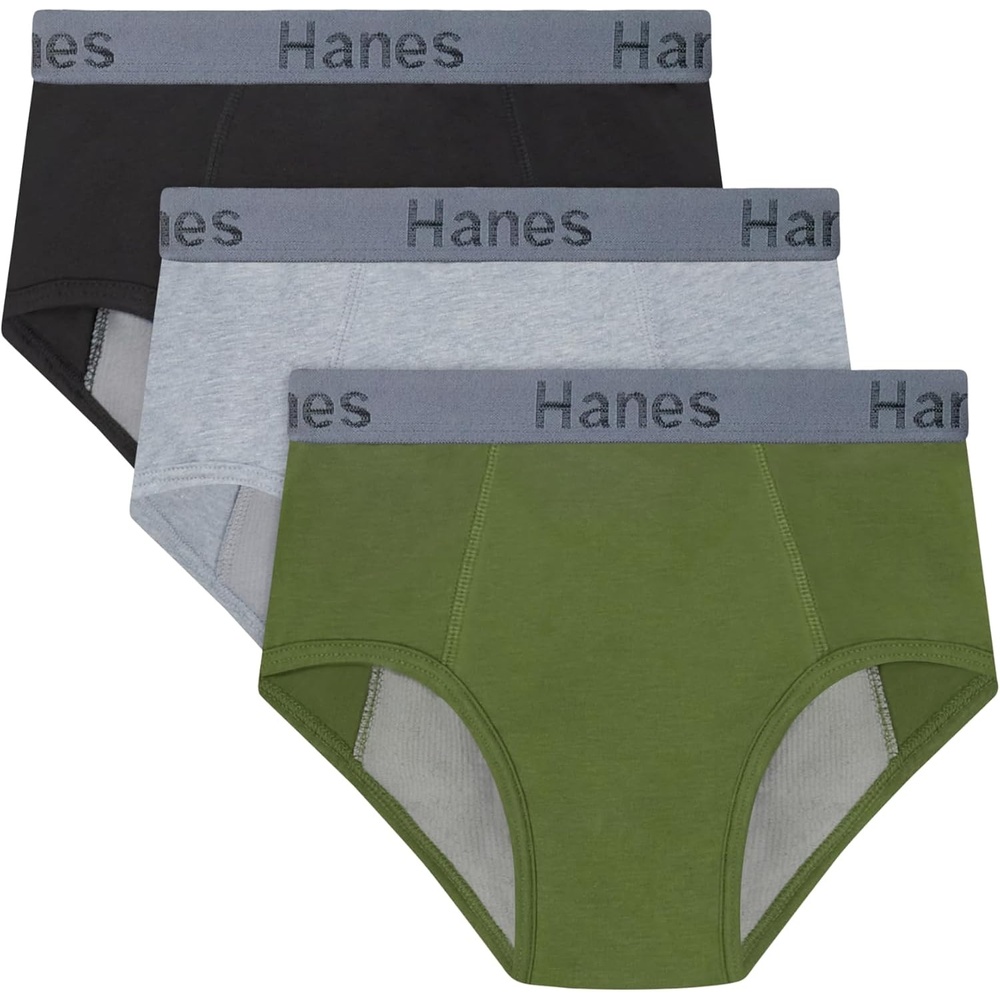 image:imageHanes boys Overnight Underwear Pack 3pack Light amp Moderate Leaks Confident Nights Overnight Underwear MultiBlackGrey