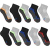 Hanes Boys’ Moves Socks, Breathable Mesh Performance Socks, Ankle, Crew, No Show, Moisture-wicking, 10-pack(Grey/Black – Ankle)