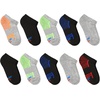 Hanes Boys’ Moves Socks, Breathable Mesh Performance Socks, Ankle, Crew, No Show, Moisture-wicking, 10-pack(Grey/Black – No Show)