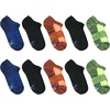 Hanes Boys’ Moves Socks, Breathable Mesh Performance Socks, Ankle, Crew, No Show, Moisture-wicking, 10-pack(Orange/Yellow – No Show)