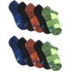 Hanes Boys’ Moves Socks, Breathable Mesh Performance Socks, Ankle, Crew, No Show, Moisture-wicking, 10-pack(Orange/Yellow – No Show)