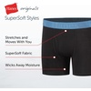 Hanes Boys’ Originals Ultimate SuperSoft Boxer Brief Underwear, Assorted, 5-Pack(Black)
