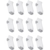 Hanes Boys’ Socks Pack, Double Tough Moisture Wicking Ankle, Crew, No Show Socks, 12 & 14 Pair Packs(White – Ankle  12 Pack)