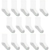 Hanes Boys’ Socks Pack, Double Tough Moisture Wicking Ankle, Crew, No Show Socks, 12 & 14 Pair Packs(White – Crew  14 Pack)