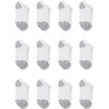 Hanes Boys’ Socks Pack, Double Tough Moisture Wicking Ankle, Crew, No Show Socks, 12 & 14 Pair Packs(White – No Show  12 Pack)