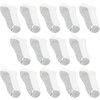 Hanes Boys’ Socks Pack, Double Tough Moisture Wicking Ankle, Crew, No Show Socks, 12 & 14 Pair Packs(White – No Show  14 Pack)