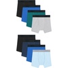 Hanes Boys’ Underwear Boxer Briefs Or Briefs Pack, 8 Or 12 Pack, Cotton Stretch Underwear for Boys & Toddler Boys(Black  Jade  Blue Heather  Concrete)