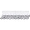 Hanes Kids’ Uniform Crew Socks Pack, 10-pack, Moisture-wicking, Cushioned, Stretch Kids’ Socks for School(White/Grey)