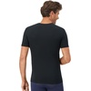Hanes Men’s Perfect Flex Crewneck Tee, 1-Pack, Stay Tucked Fitted Undershirt, Slim Fit Tight on Arms, White & Black(Black)