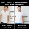 Hanes Men’s Perfect Flex Crewneck Tee, 1-Pack, Stay Tucked Fitted Undershirt, Slim Fit Tight on Arms, White & Black(White)