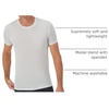 Hanes Men’s Perfect Flex Crewneck Tee, 1-Pack, Stay Tucked Fitted Undershirt, Slim Fit Tight on Arms, White & Black(White)