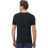 Hanes Mens Perfect Flex V-Neck Tee, Stay Tucked Undershirt, Slim Fit Tight on Arms T-Shirt, White & Black(Black)