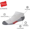 Hanes Ultimate Boys’ Crew Performance Sport Socks, 10-Pair Packs(No Show – White/Grey Bottom – 10 Pack)