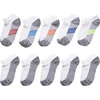 Hanes Ultimate Boys’ Crew Performance Sport Socks, 10-Pair Packs(No Show – White/Grey Bottom – 10 Pack)
