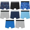 Hanes boys Underwear Boxer Briefs Pack, 8-pack, Cotton-stretch Dyed Boys’ Underwear, Moisture-wicking(Black  Blue  Navy)