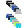 Hanes boys Underwear Boxer Briefs Pack, 8-pack, Cotton-stretch Dyed Boys’ Underwear, Moisture-wicking(Blue  Teal  Black  Green)