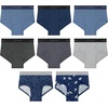 Hanes boys Underwear Boxer Briefs Pack, 8-pack, Cotton-stretch Dyed Boys’ Underwear, Moisture-wicking(Misty Mountain  Space Print  Grey)