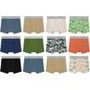 Hanes boys Underwear Boxer Briefs Pack, 8-pack, Cotton-stretch Dyed Boys’ Underwear, Moisture-wicking(Walnut  Navy  Orange  Green)