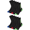 Hanes Boys’ Moves Socks, Breathable Mesh Performance Socks, Ankle, Crew, No Show, Moisture-wicking, 10-pack(Black – Crew)