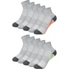 Hanes Boys’ Moves Socks, Breathable Mesh Performance Socks, Ankle, Crew, No Show, Moisture-wicking, 10-pack(Grey – Ankle)
