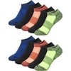 Hanes Boys’ Moves Socks, Breathable Mesh Performance Socks, Ankle, Crew, No Show, Moisture-wicking, 10-pack(Orange/Yellow – No Show)