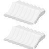 Hanes Boys’ Socks Pack, Double Tough Moisture Wicking Ankle, Crew, No Show Socks, 12 & 14 Pair Packs(White – No Show  14 Pack)
