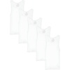 Hanes Boys’ Undershirt Tank Top Pack – Kids’ Tank Undershirts – Cool Comfort Moisture-Wicking Sleeveless Shirts(White – 5 Pack)