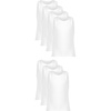 Hanes Boys’ Undershirt Tank Top Pack – Kids’ Tank Undershirts – Cool Comfort Moisture-Wicking Sleeveless Shirts(White)