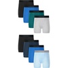 Hanes Boys’ Underwear Boxer Briefs Or Briefs Pack, 8 Or 12 Pack, Cotton Stretch Underwear for Boys & Toddler Boys(Black  Jade  Blue Heather  Concrete)