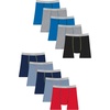image:imageHanes Boys Underwear Boxer Briefs Or Briefs Pack 8 Or 12 Pack Cotton Stretch Underwear for Boys amp Toddler BoysGreyBlueBlackRed