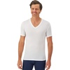 Hanes Mens Perfect Flex V-Neck Tee, Stay Tucked Undershirt, Slim Fit Tight on Arms T-Shirt, White & Black(White)