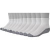 Hanes Ultimate Boys’ Crew Performance Sport Socks, 10-Pair Packs(Ankle – White/Grey Bottom – 10 Pack)