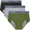 Hanes boys Overnight Underwear Pack, 3-pack, Light & Moderate Leaks, Confident Nights Overnight Underwear, Multi(Black/Grey)