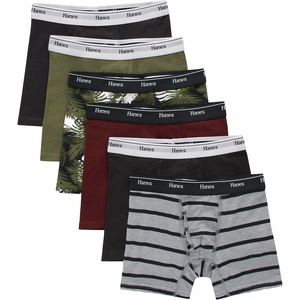 Hanes Boys’ Originals Boxer Briefs, Stretch Cotton Underwear, Assorted, 6-pack(Black/Cargo/Olive Palm/Maroon/Stripe – 6 Pack)