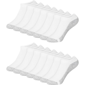 Hanes Boys’ Socks Pack, Double Tough Moisture Wicking Ankle, Crew, No Show Socks, 12 & 14 Pair Packs(White – No Show  14 Pack)