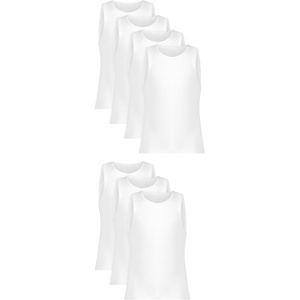 Hanes Boys’ Undershirt Tank Top Pack – Kids’ Tank Undershirts – Cool Comfort Moisture-Wicking Sleeveless Shirts(White)