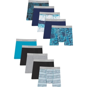 Hanes Boys’ Underwear Boxer Briefs Or Briefs Pack, 8 Or 12 Pack, Cotton Stretch Underwear for Boys & Toddler Boys(Solids/Prints Assorted)