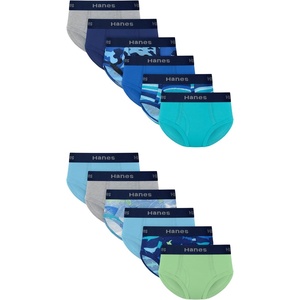 Hanes boys Underwear Boxer Briefs Pack, 8-pack, Cotton-stretch Dyed Boys’ Underwear, Moisture-wicking(Concrete Heather  Olive Green  Blue  Camo)