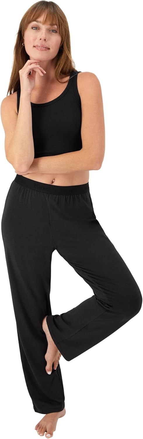 image:imageHanes Womens Lounge Pants Originals Supersoft Comfywear Sleep Pants Loungewear for Women 30Black