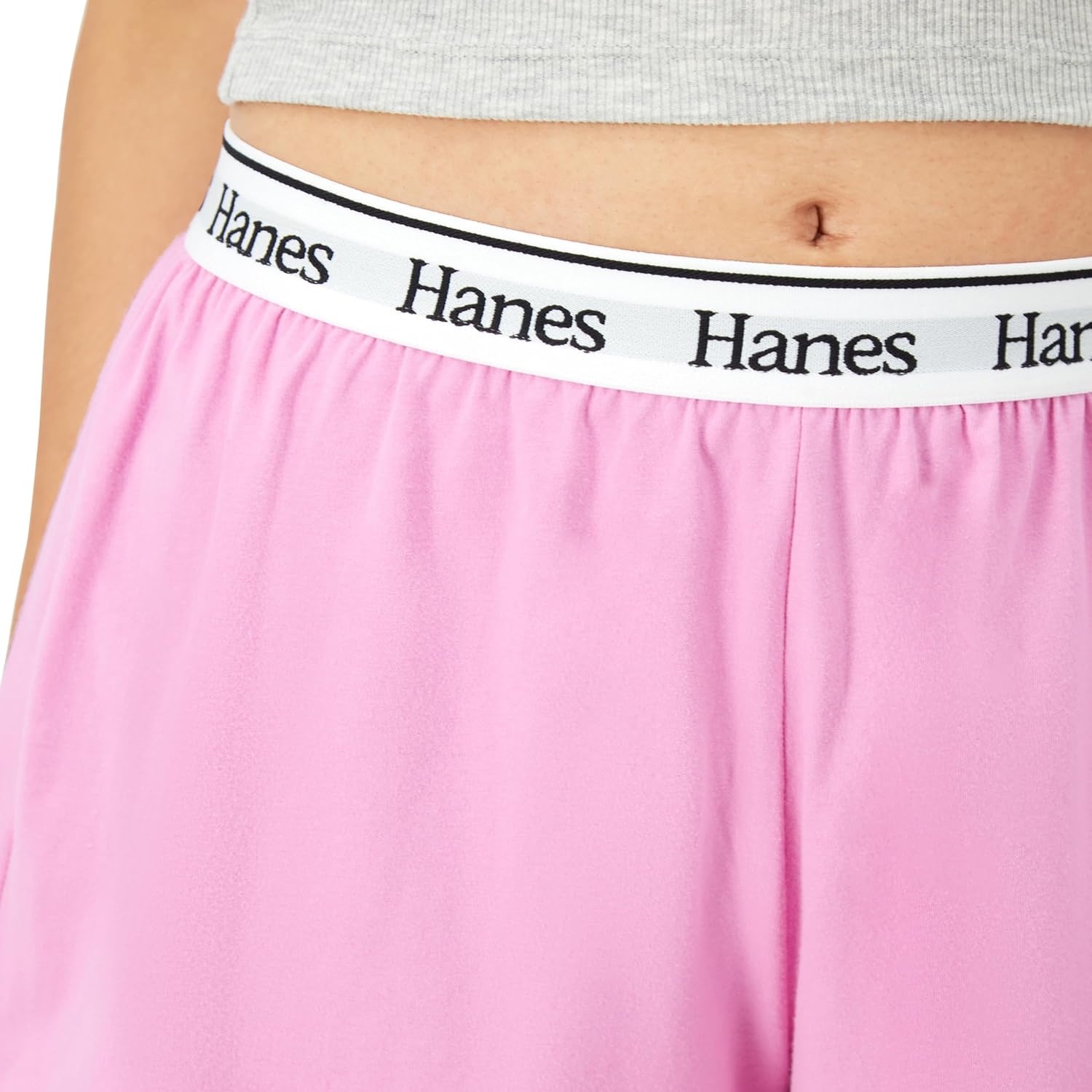 image:imageHanes Womens Originals Pajama Shorts Pack 2Pack Comfywear Pajamas for Women Set Loungewear Clothing Sleep ShortsVega VioletStrawberry Pink