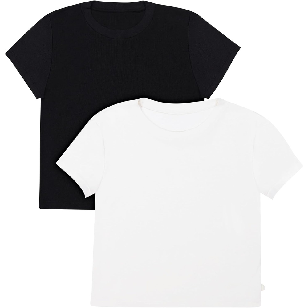 image:imageHanes Womens Originals Baby Doll Tee 2Pack Comfywear Supersoft Rib TShirt Loungewear PackBlackPearl