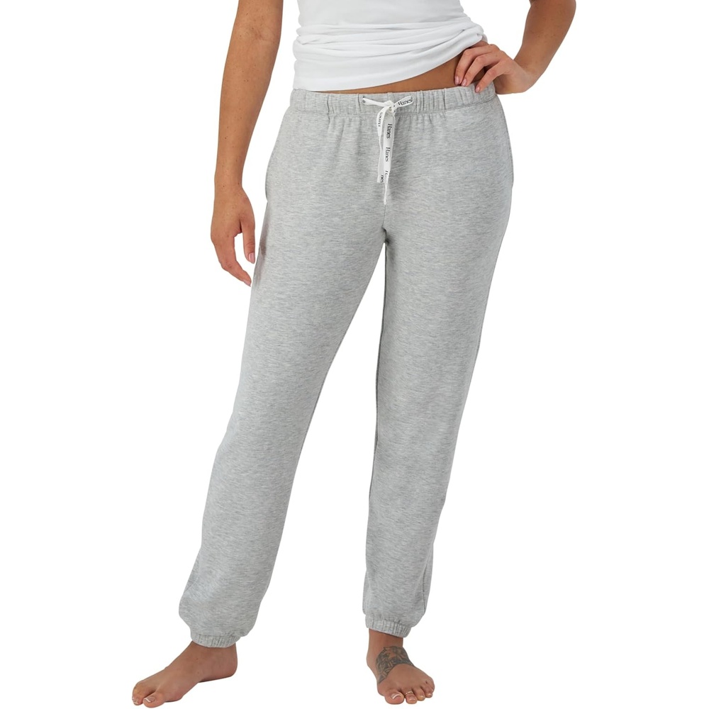 image:imageHanes Womens Originals French Terry Joggers Lightweight Lounge Pants for Women Comfywear Loungewear 28Heritage Grey Marle