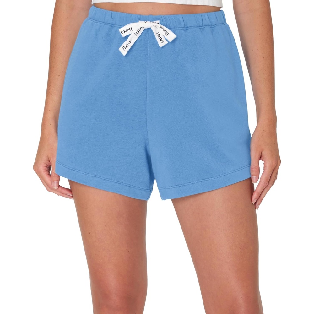 image:imageHanes Womens Originals French Terry Lounge Shorts Comfywear Loungewear Sleep Shorts for Women 4Provence Blue