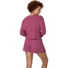 Hanes Women’s Originals 2-piece Lounge Set, Supersoft Cropped Baby Doll Tee & Sleep Shorts Loungewear Set(Mauve Mood/Mauve Mood)